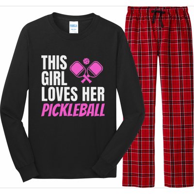 This Girl Loves Her Pickleball Long Sleeve Pajama Set