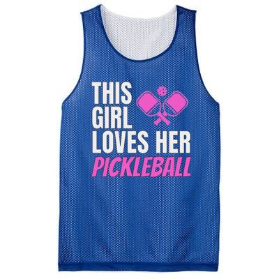 This Girl Loves Her Pickleball Mesh Reversible Basketball Jersey Tank