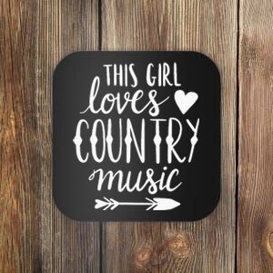 This Girl Loves Country Music Country Music Lover Gift Coaster