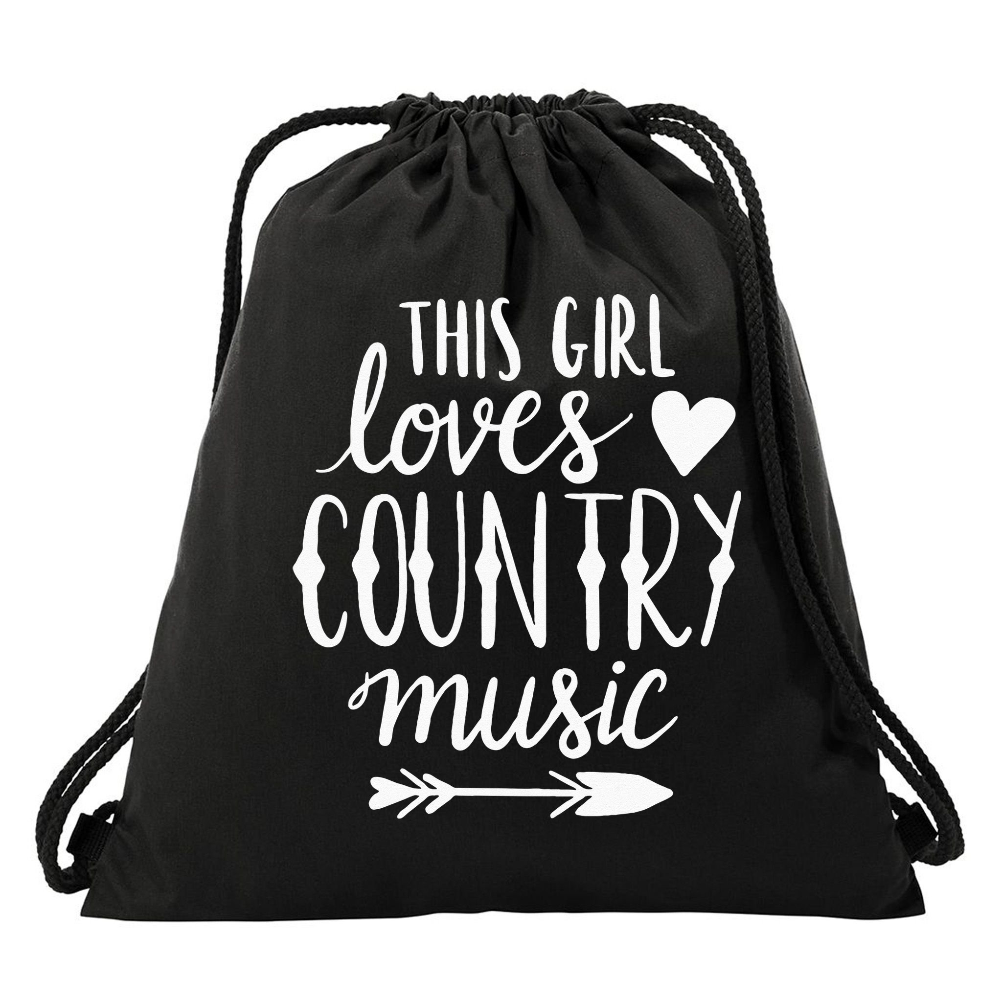 This Girl Loves Country Music Country Music Lover Gift Drawstring Bag