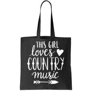 This Girl Loves Country Music Country Music Lover Gift Tote Bag