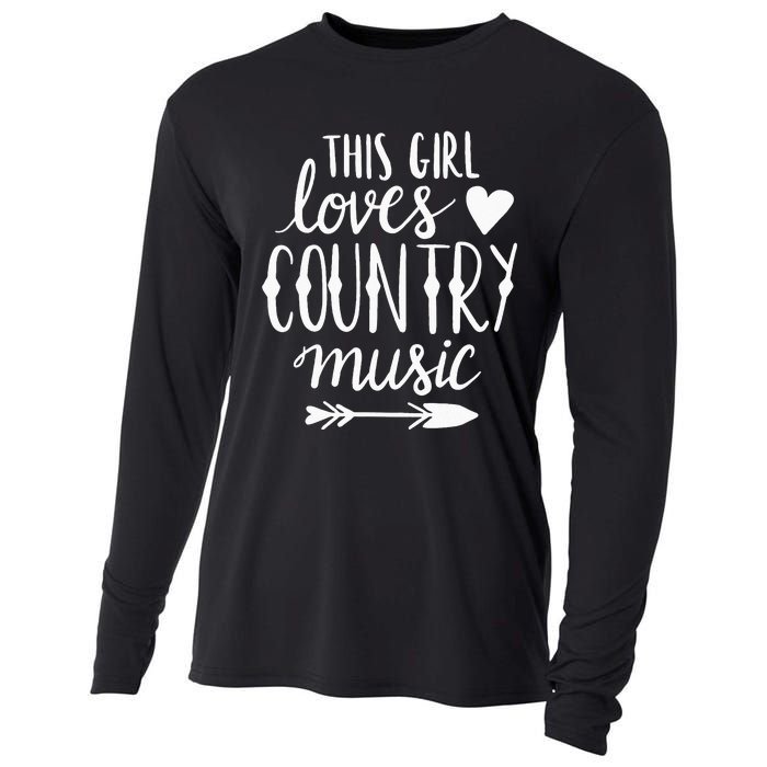 This Girl Loves Country Music Country Music Lover Gift Cooling Performance Long Sleeve Crew