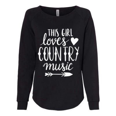 This Girl Loves Country Music Country Music Lover Gift Womens California Wash Sweatshirt