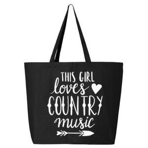 This Girl Loves Country Music Country Music Lover Gift 25L Jumbo Tote