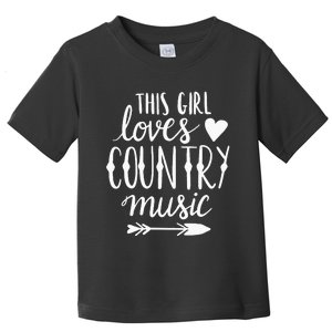 This Girl Loves Country Music Country Music Lover Gift Toddler T-Shirt