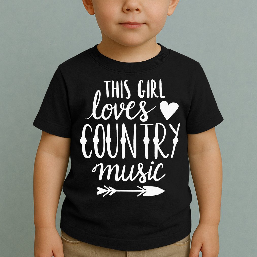 This Girl Loves Country Music Country Music Lover Gift Toddler T-Shirt