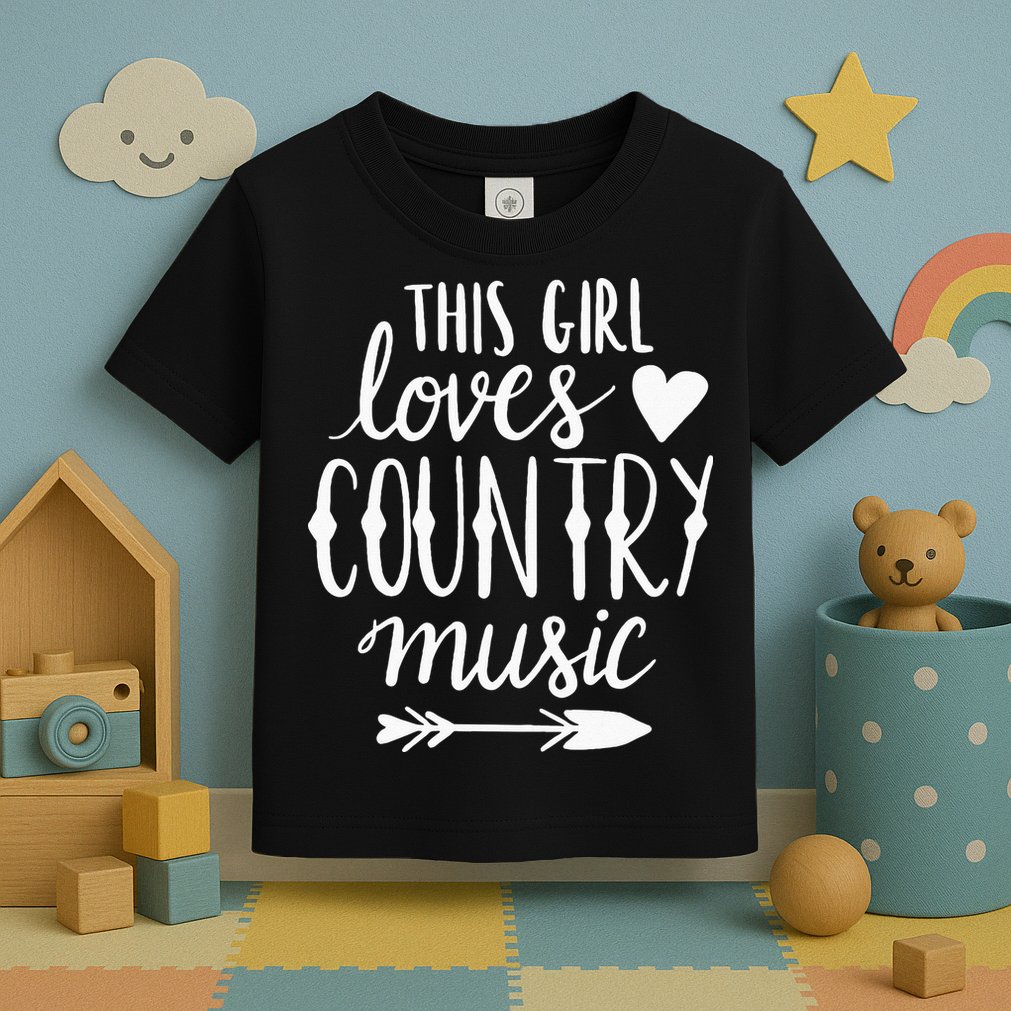 This Girl Loves Country Music Country Music Lover Gift Toddler T-Shirt