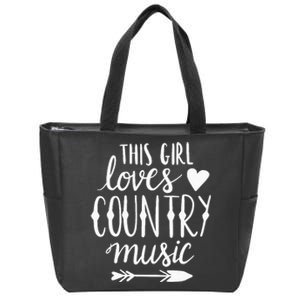 This Girl Loves Country Music Country Music Lover Gift Zip Tote Bag