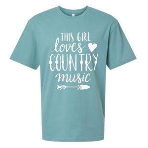 This Girl Loves Country Music Country Music Lover Gift Sueded Cloud Jersey T-Shirt