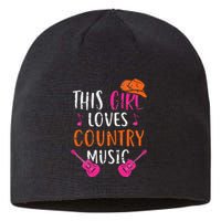 This Girl Loves Country Music Western Hat Musician Guitar Sustainable Beanie