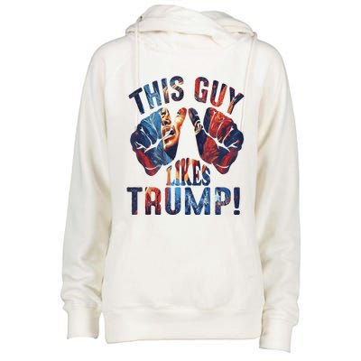 This Guy Likes Trump Womens Funnel Neck Pullover Hood