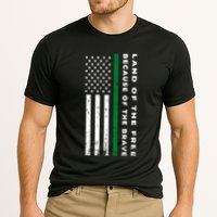 Thin Green Line Land Of The Free Because Of The Brave Gift Cooling Performance Crew T-Shirt