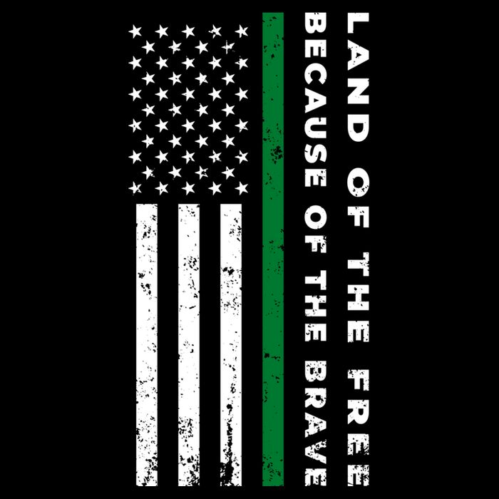 Thin Green Line Land Of The Free Because Of The Brave Gift Cooling Performance Crew T-Shirt