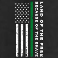 Thin Green Line Land Of The Free Because Of The Brave Gift Adult Drive Performance Visor