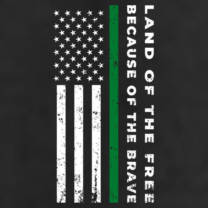 Thin Green Line Land Of The Free Because Of The Brave Gift Adult Drive Performance Visor
