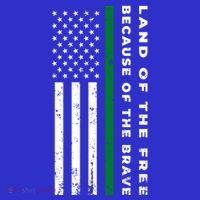 Thin Green Line Land Of The Free Because Of The Brave Gift 16 in Basic Backpack