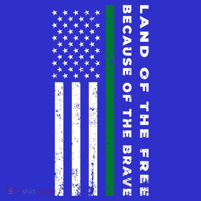 Thin Green Line Land Of The Free Because Of The Brave Gift Baby Bodysuit