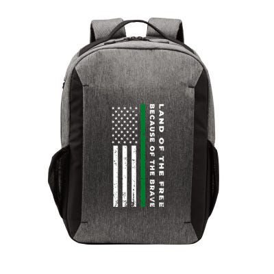 Thin Green Line Land Of The Free Because Of The Brave Gift Vector Backpack