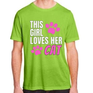 This Girl Loves Her Cat Adult ChromaSoft Performance T-Shirt