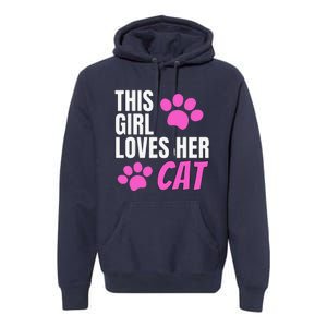 This Girl Loves Her Cat Premium Hoodie