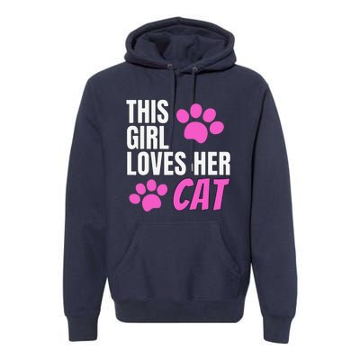 This Girl Loves Her Cat Premium Hoodie