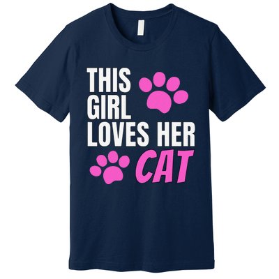 This Girl Loves Her Cat Premium T-Shirt