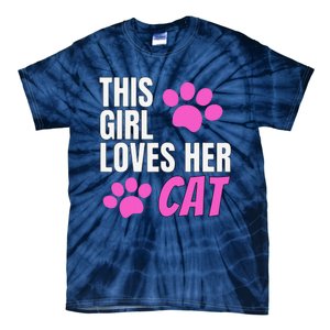 This Girl Loves Her Cat Tie-Dye T-Shirt