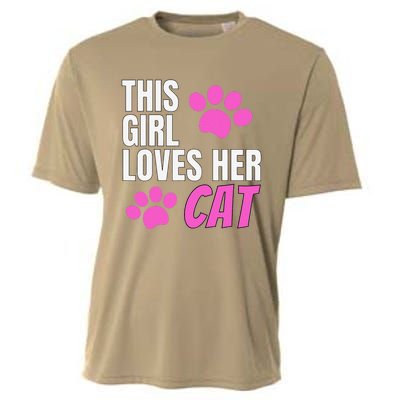 This Girl Loves Her Cat Cooling Performance Crew T-Shirt