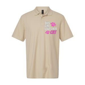 This Girl Loves Her Cat Softstyle Adult Sport Polo