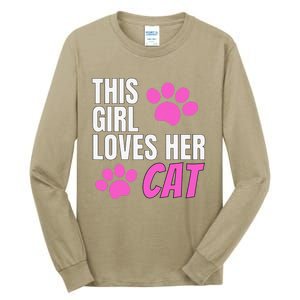 This Girl Loves Her Cat Tall Long Sleeve T-Shirt