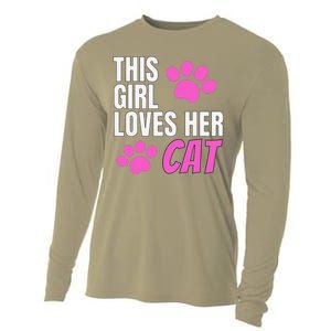 This Girl Loves Her Cat Cooling Performance Long Sleeve Crew