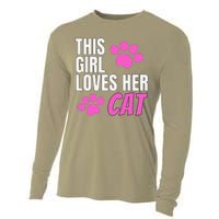 This Girl Loves Her Cat Cooling Performance Long Sleeve Crew