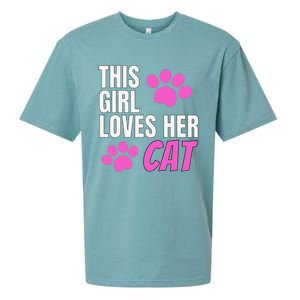 This Girl Loves Her Cat Sueded Cloud Jersey T-Shirt