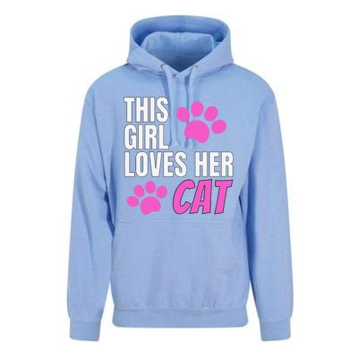 This Girl Loves Her Cat Unisex Surf Hoodie