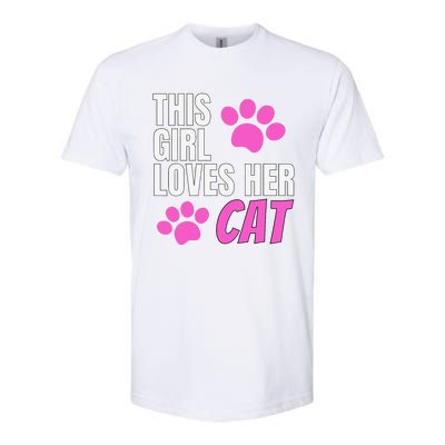 This Girl Loves Her Cat Softstyle CVC T-Shirt