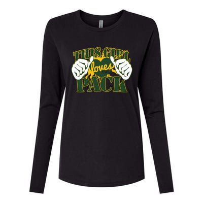 This Girl Loves The Pack Green Bay Packers Womens Cotton Relaxed Long Sleeve T-Shirt