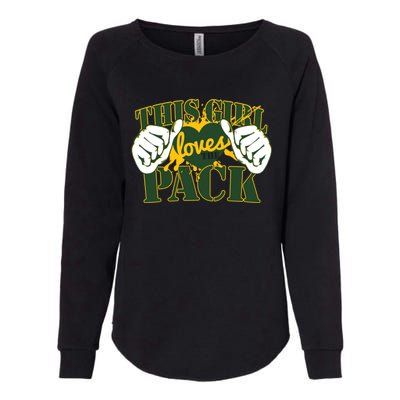 This Girl Loves The Pack Green Bay Packers Womens California Wash Sweatshirt