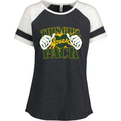 This Girl Loves The Pack Green Bay Packers Enza Ladies Jersey Colorblock Tee