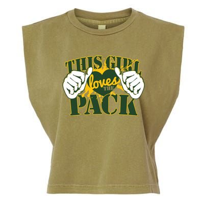 This Girl Loves The Pack Green Bay Packers Garment-Dyed Women's Muscle Tee