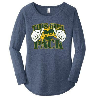 This Girl Loves The Pack Green Bay Packers Women's Perfect Tri Tunic Long Sleeve Shirt