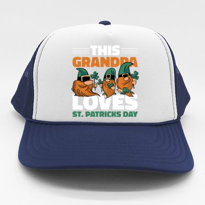 This Grandpa Loves St Patrick's Day Gift Trucker Hat