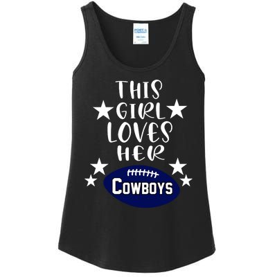 This Girl Loves Her Cowboys Football Fans Ladies Essential Tank