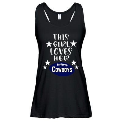 This Girl Loves Her Cowboys Football Fans Ladies Essential Flowy Tank