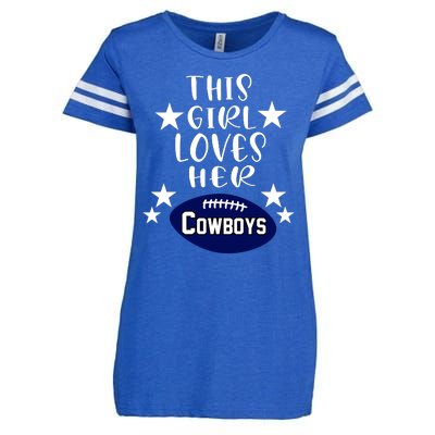 This Girl Loves Her Cowboys Football Fans Enza Ladies Jersey Football T-Shirt