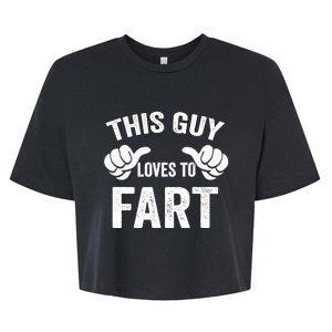 This Guy Loves To Fart Bella+Canvas Jersey Crop Tee