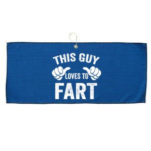 This Guy Loves To Fart Large Microfiber Waffle Golf Towel