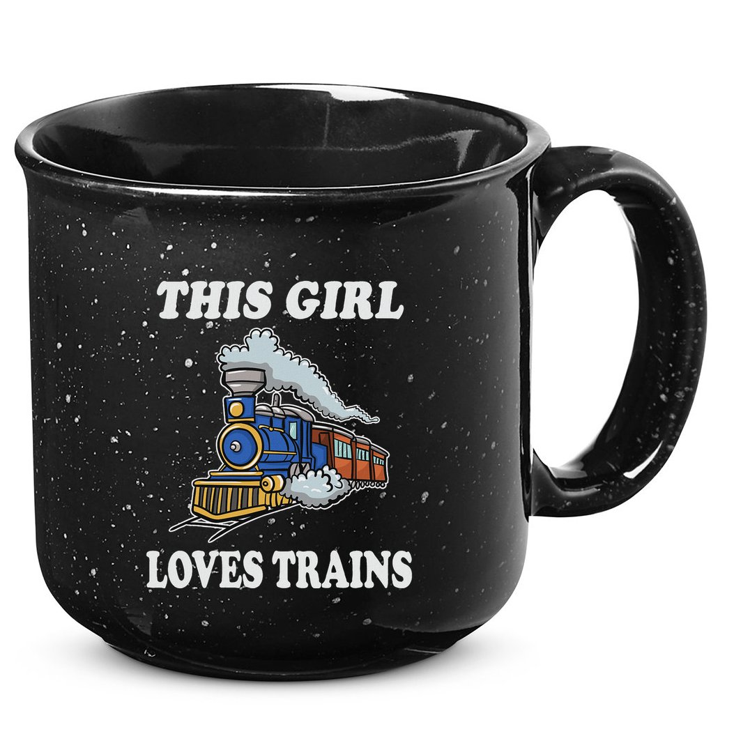 This Girl Loves Trains Train Lover 15oz Campfire Ceramic Mug