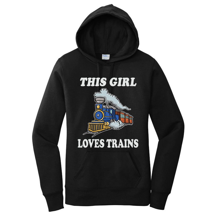 This Girl Loves Trains Train Lover Women's Pullover Hoodie