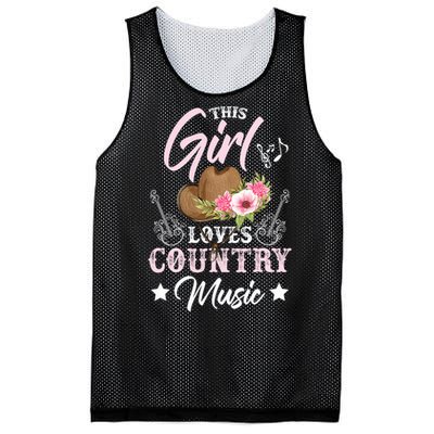 This Girl Loves Country Music Mesh Reversible Basketball Jersey Tank