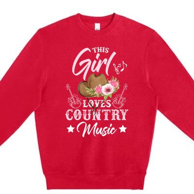 This Girl Loves Country Music Premium Crewneck Sweatshirt